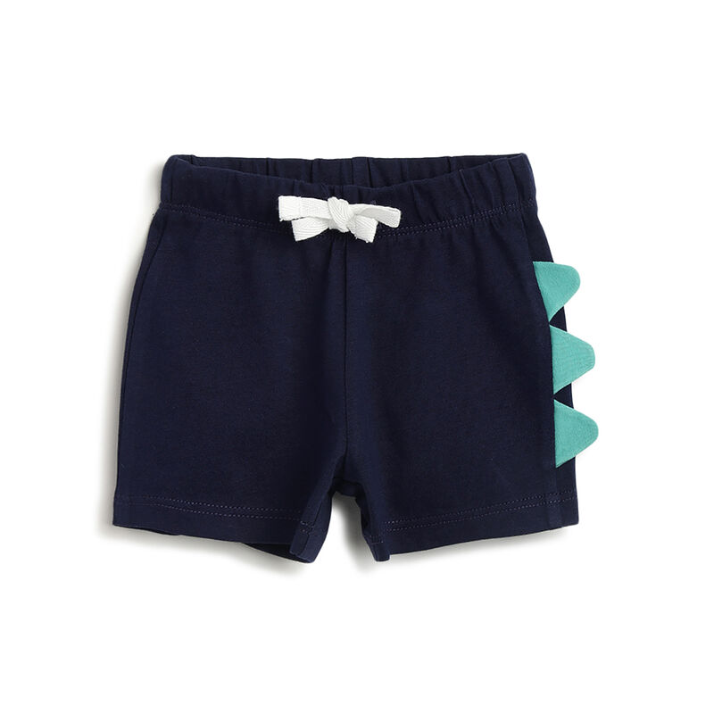 Boys Dark Blue Solid Shorts image number 0